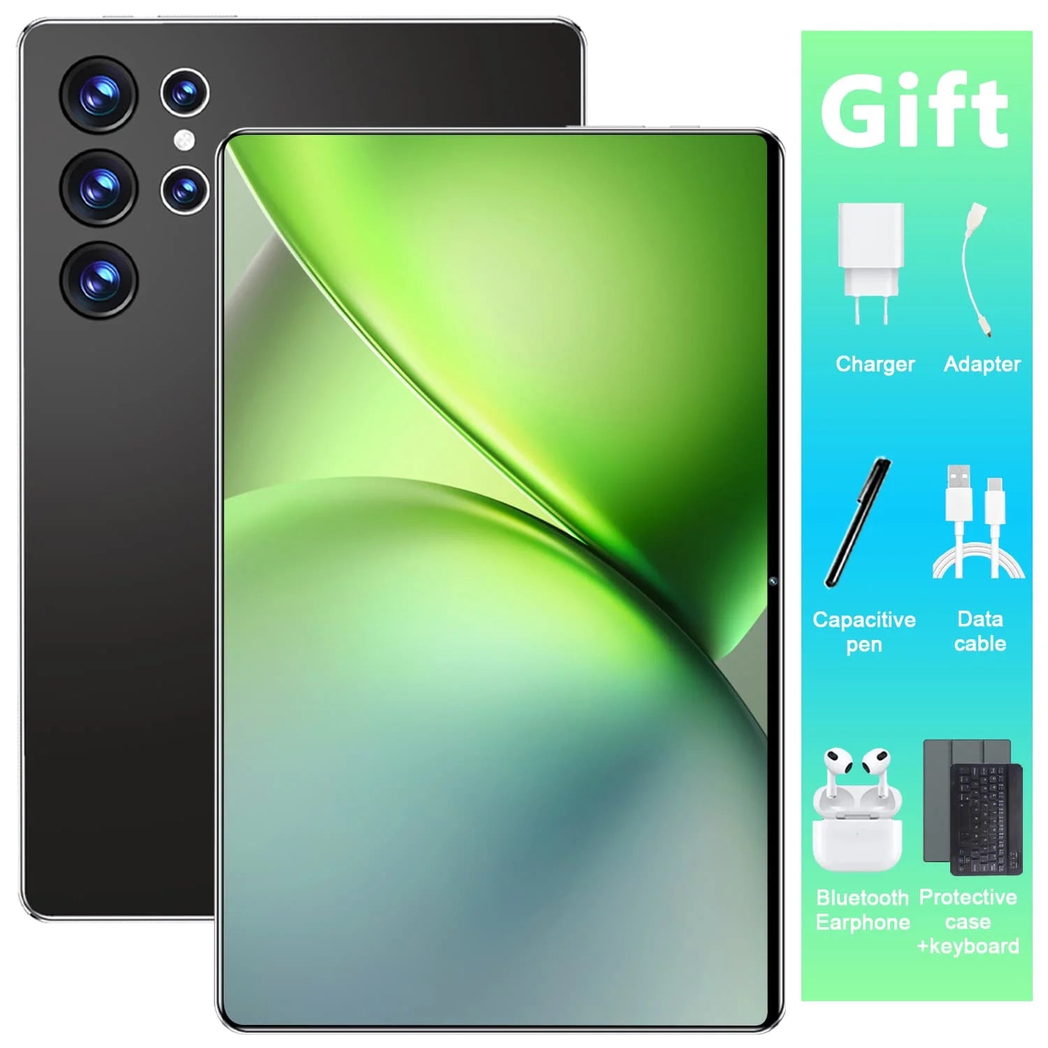 Tablette Android 13 20000mAh, nouvelle version mondiale, 10,36 pouces, 16 Go, 1 To, 14 cœurs, 4K HD, 5G WIFI, Bluetooth