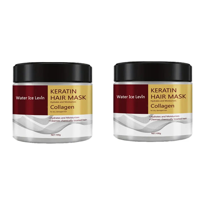 Masque capillaire au collagène et à la kératine, double contrôle de l'huile, revitalisant hydratant, doux et lisse, frisottis, réparation endommagée, revitalise, soins capillaires