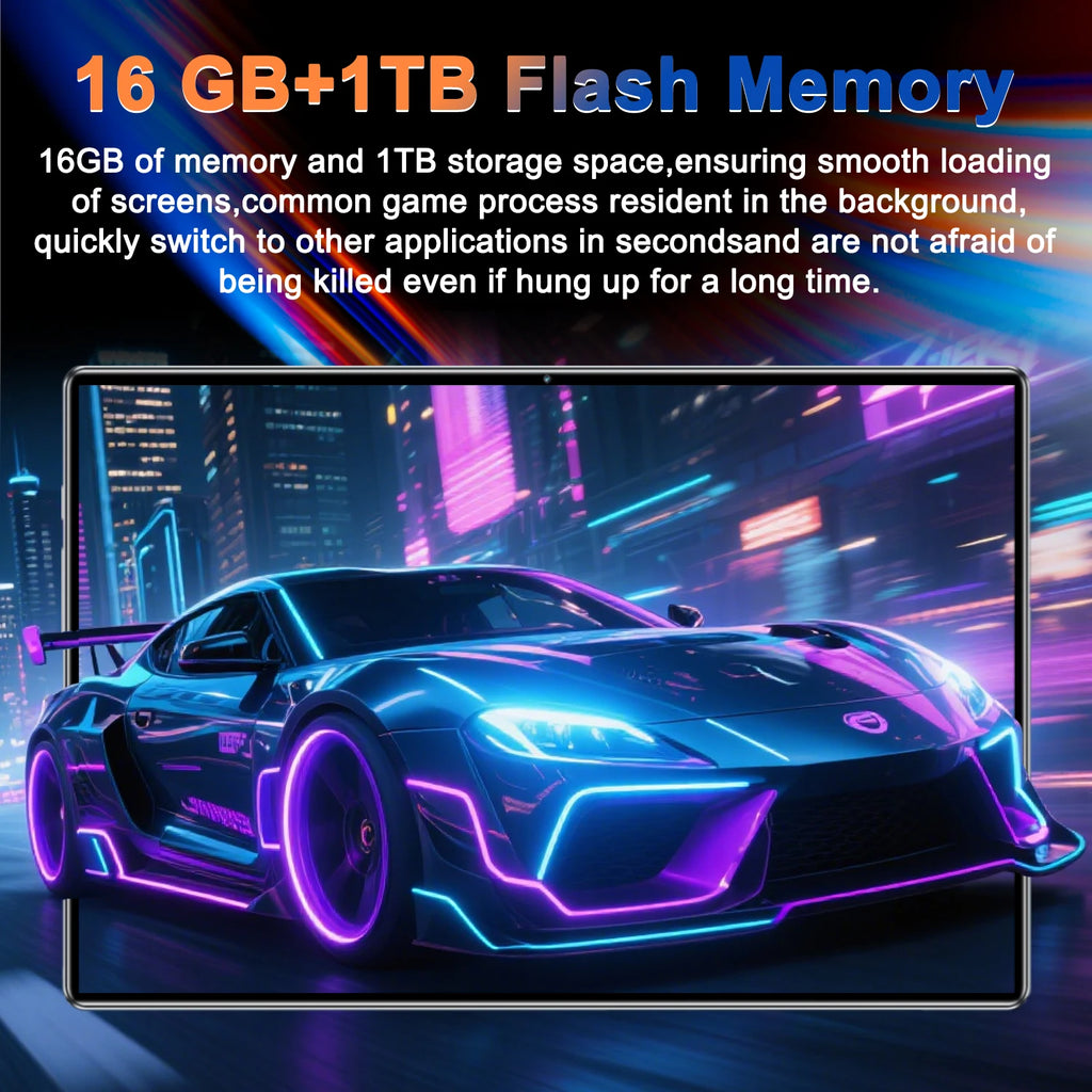 Nouvelle tablette Android 13.0 5G 2026, 14 cœurs, 20000 mAh, écran HD 10,36 pouces, caméra 16MP + 32MP, 16 Go de RAM + 1 To de ROM, double SIM, Bluetooth, GPS, WPS Office, Type-C