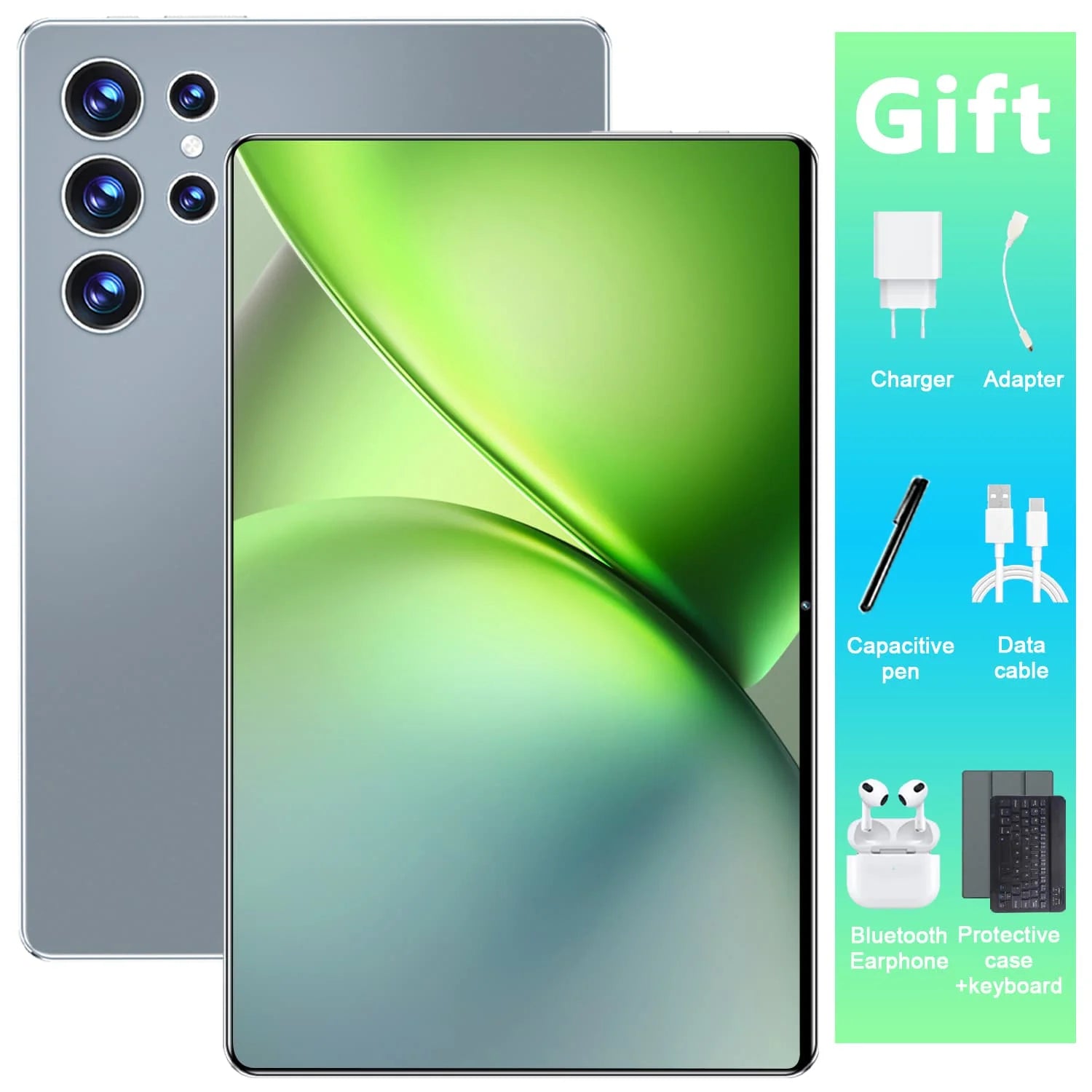 Tablette Android 13 20000mAh, nouvelle version mondiale, 10,36 pouces, 16 Go, 1 To, 14 cœurs, 4K HD, 5G WIFI, Bluetooth