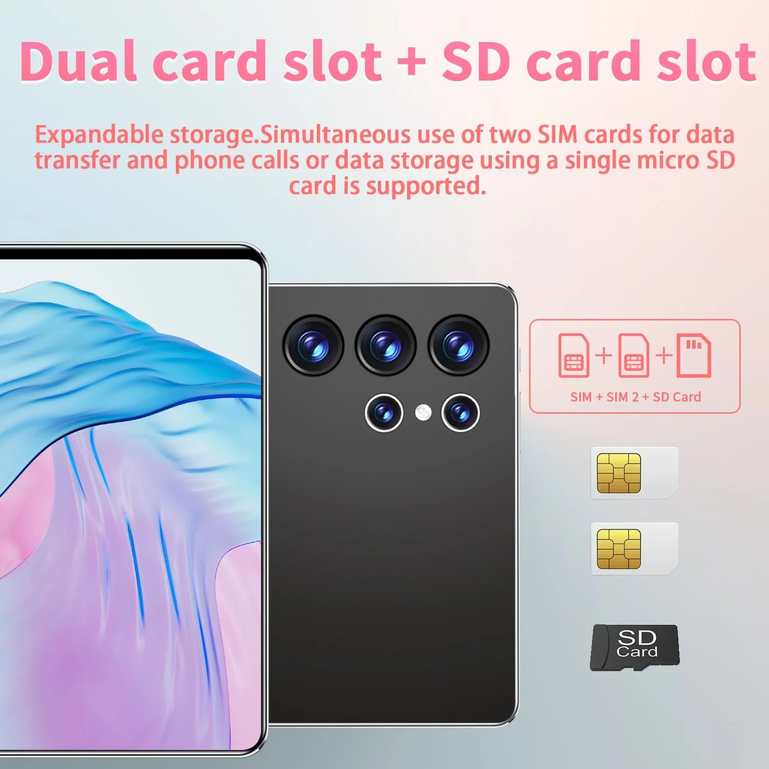 Tablette Android 13 20000mAh, nouvelle version mondiale, 10,36 pouces, 16 Go, 1 To, 14 cœurs, 4K HD, 5G WIFI, Bluetooth