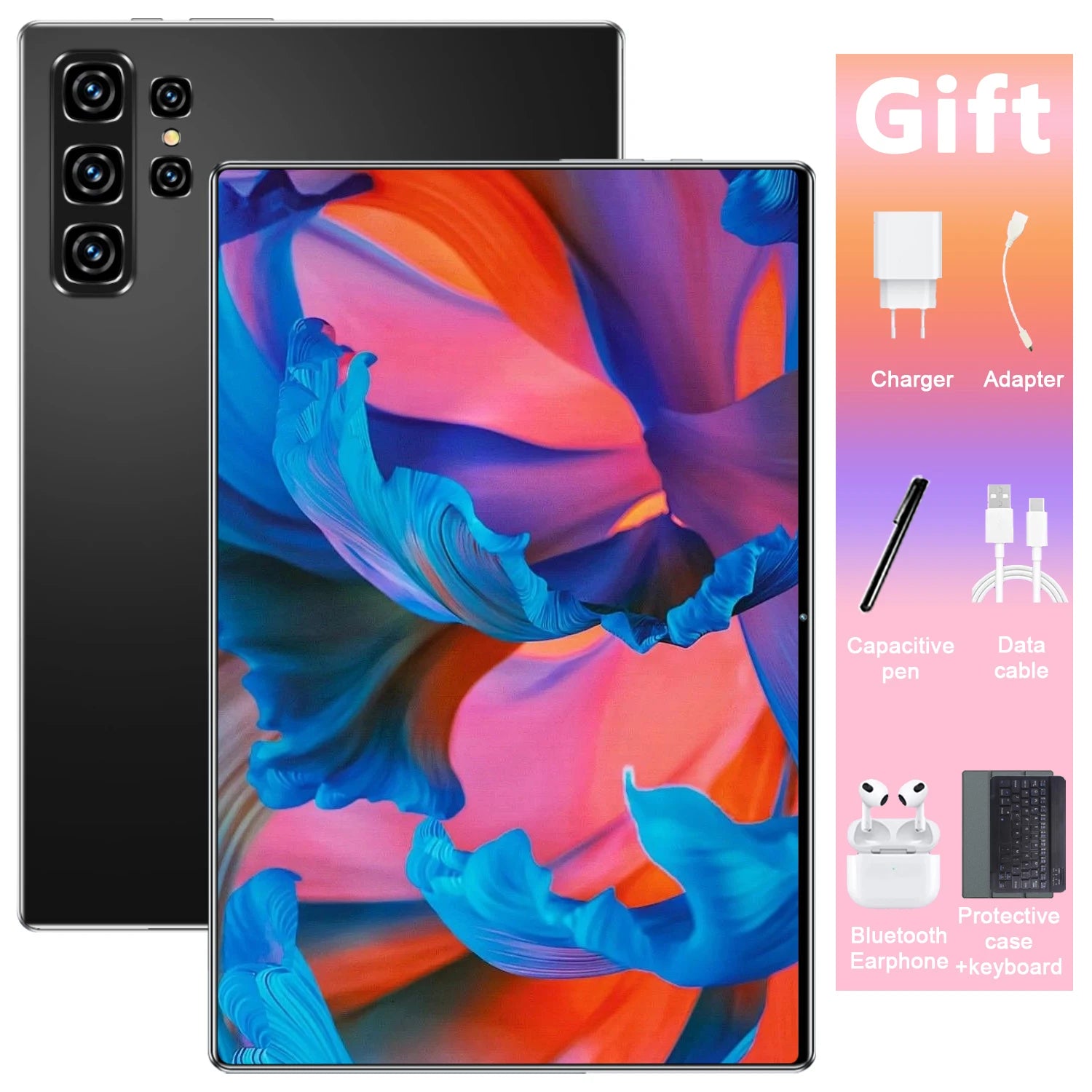 Nouvelle tablette Android 13.0 5G 2026, 14 cœurs, 20000 mAh, écran HD 10,36 pouces, caméra 16MP + 32MP, 16 Go de RAM + 1 To de ROM, double SIM, Bluetooth, GPS, WPS Office, Type-C