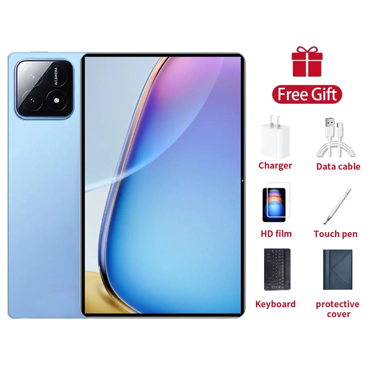 Nouvelle tablette mondiale 5G 2026 de 10,36 pouces, Android 13, 16 Go, 1 To, 20000 mAh, 4K HD, Wi-Fi 5G, Bluetooth, WPS