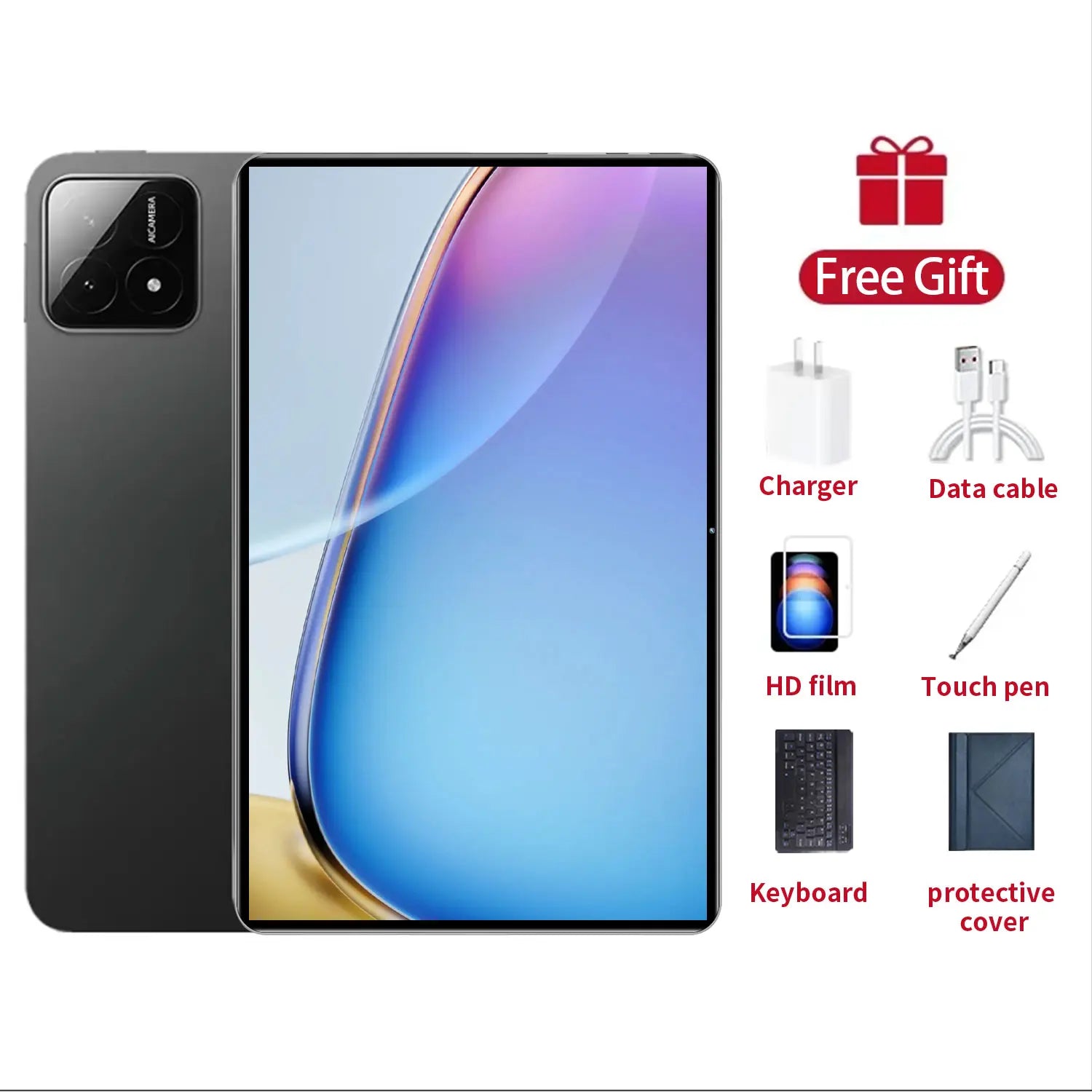 Nouvelle tablette mondiale 5G 2026 de 10,36 pouces, Android 13, 16 Go, 1 To, 20000 mAh, 4K HD, Wi-Fi 5G, Bluetooth, WPS