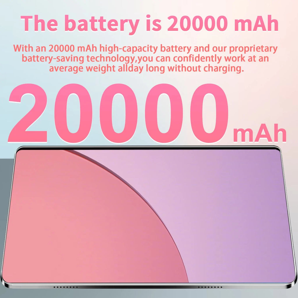 Tablette Android 13 20000mAh, nouvelle version mondiale, 10,36 pouces, 16 Go, 1 To, 14 cœurs, 4K HD, 5G WIFI, Bluetooth