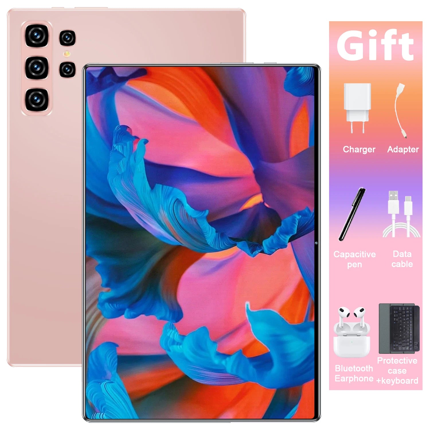 Nouvelle tablette Android 13.0 5G 2026, 14 cœurs, 20000 mAh, écran HD 10,36 pouces, caméra 16MP + 32MP, 16 Go de RAM + 1 To de ROM, double SIM, Bluetooth, GPS, WPS Office, Type-C