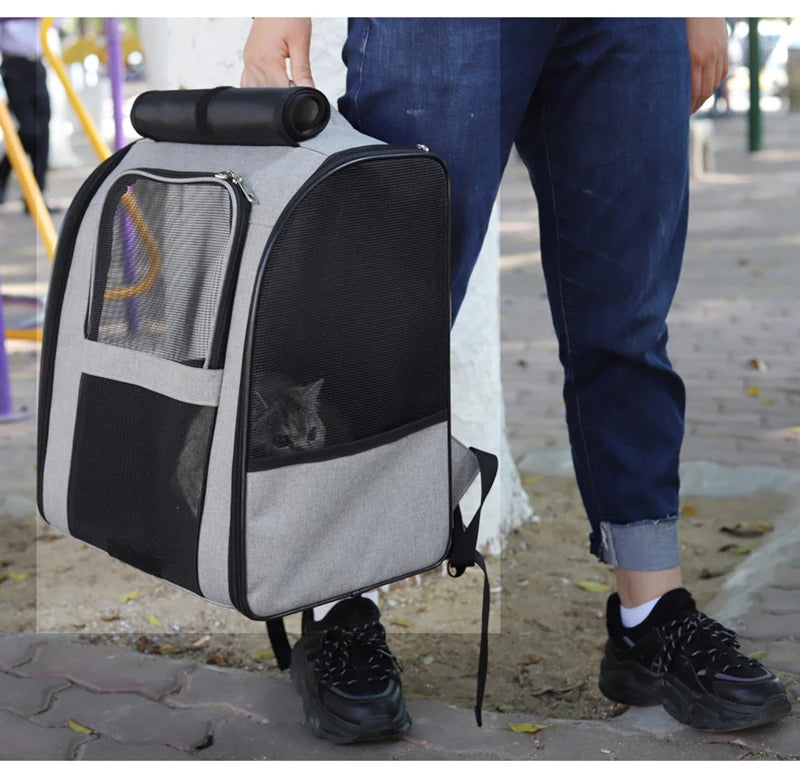 Sacs à dos pour animaux de compagnie, sac à bandoulière respirant pour l'extérieur, pour petits chiens et chats, sac à dos pliable de voyage Portable, fournitures pour animaux de compagnie
