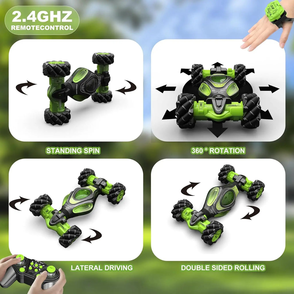 LOCAL STOCK HOSHI 1611 MAX 1/12 Scale 4WD Twist Vehicle Watch Control 13CH RC Stunt Car 2XBATTERY sensor control Christmas gift