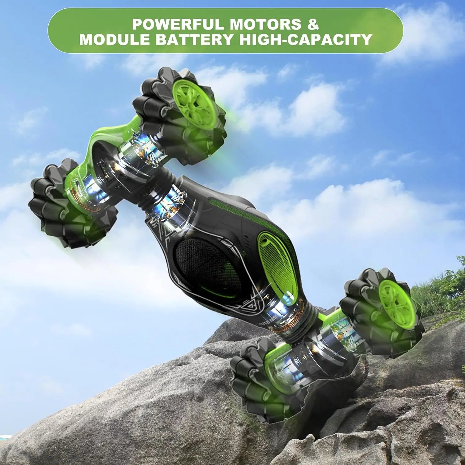 LOCAL STOCK HOSHI 1611 MAX 1/12 Scale 4WD Twist Vehicle Watch Control 13CH RC Stunt Car 2XBATTERY sensor control Christmas gift