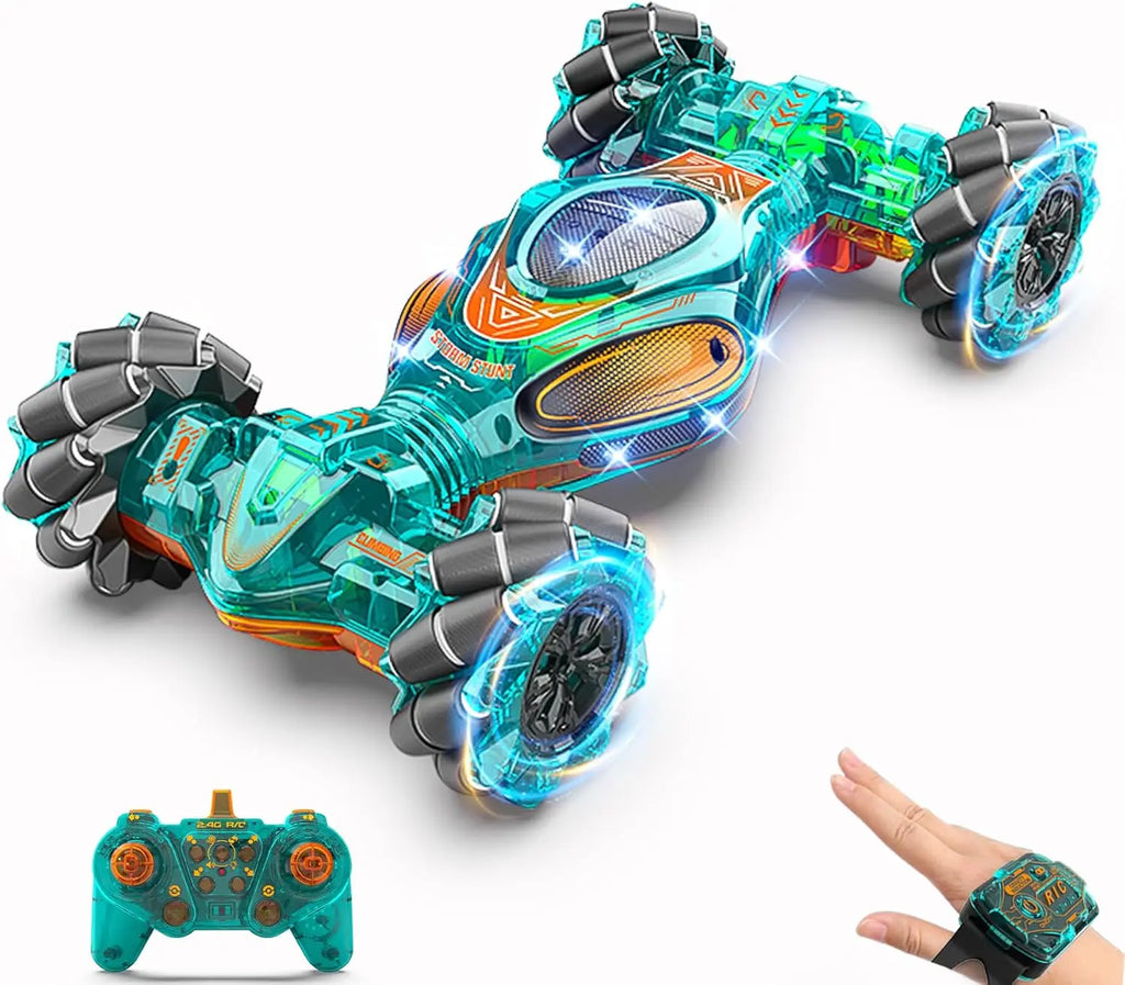 LOCAL STOCK HOSHI 1611 MAX 1/12 Scale 4WD Twist Vehicle Watch Control 13CH RC Stunt Car 2XBATTERY sensor control Christmas gift