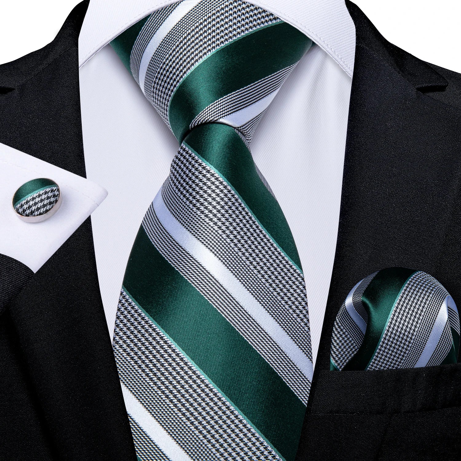 Free Shipping Men's Tie Classic Wedding Necktie and Pocket Square Cufflinks Set Paisley