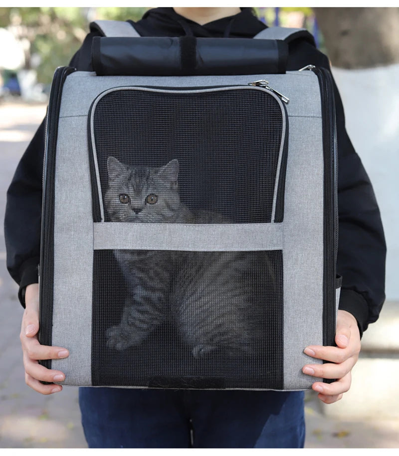 Sacs à dos pour animaux de compagnie, sac à bandoulière respirant pour l'extérieur, pour petits chiens et chats, sac à dos pliable de voyage Portable, fournitures pour animaux de compagnie