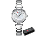 Montres pour femmes marque de luxe CURREN élégant mince montre-bracelet à Quartz avec acier inoxydable Simple femme horloge