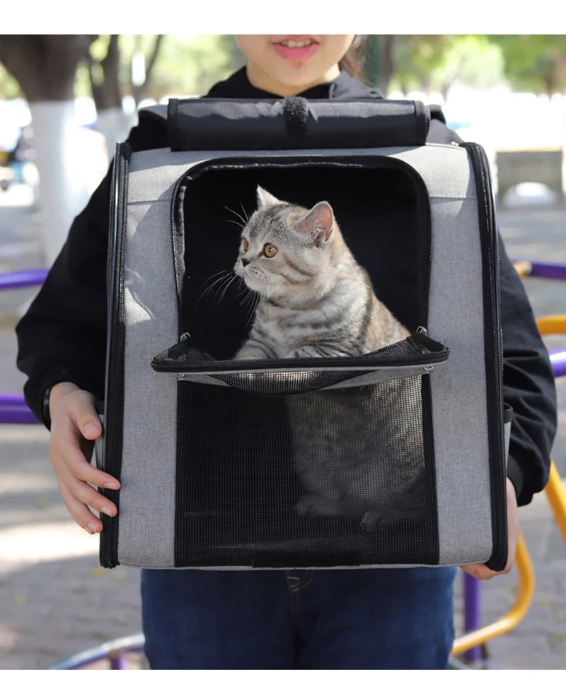 Sacs à dos pour animaux de compagnie, sac à bandoulière respirant pour l'extérieur, pour petits chiens et chats, sac à dos pliable de voyage Portable, fournitures pour animaux de compagnie