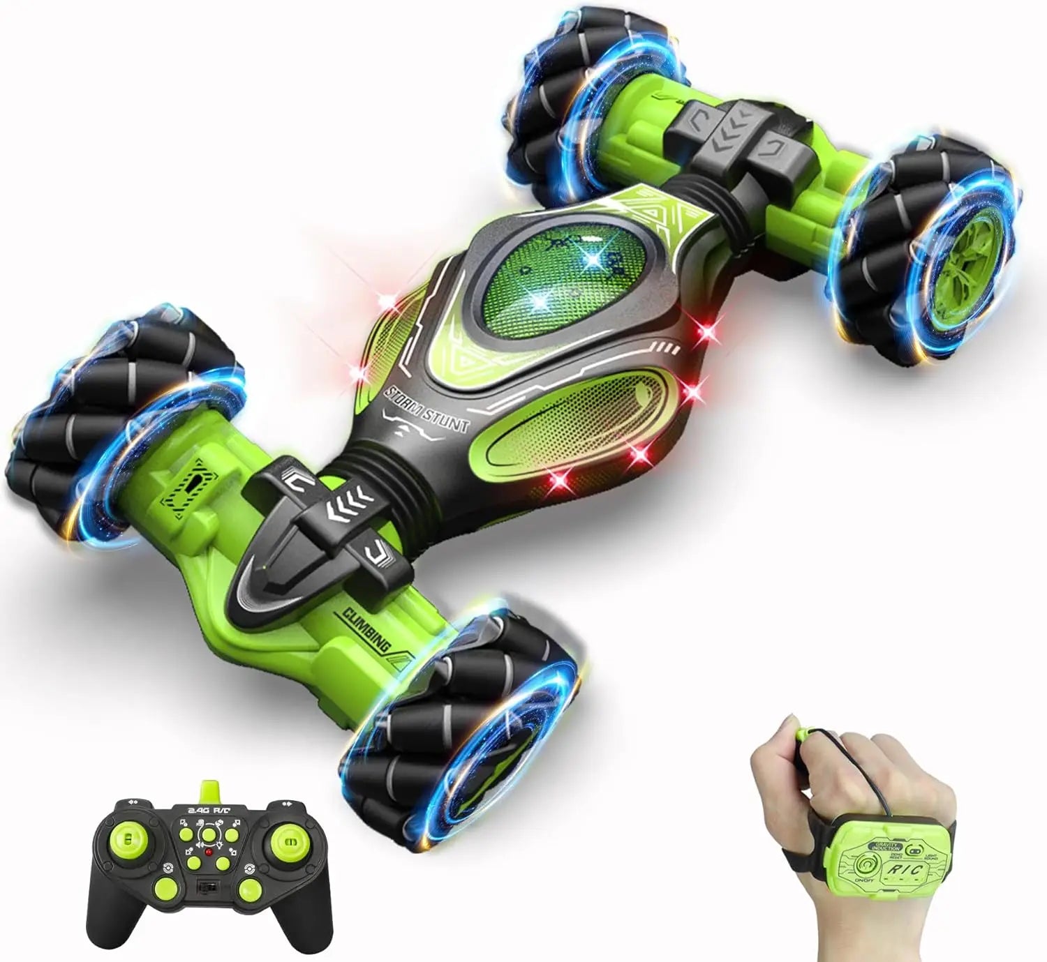 LOCAL STOCK HOSHI 1611 MAX 1/12 Scale 4WD Twist Vehicle Watch Control 13CH RC Stunt Car 2XBATTERY sensor control Christmas gift