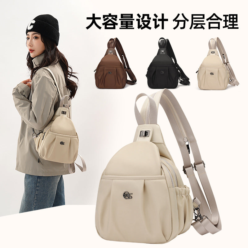 Outdoor Travel Backpack Women's New Chest Bag Lightweight Commuting Crossbody Bag Sports Mountain Climbing Multifunctional Small Backpack