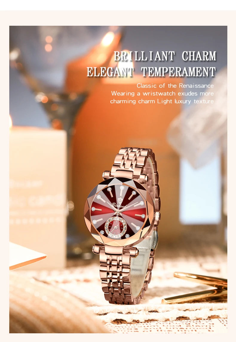 BINBOND nouvelle mode montre élégante de luxe Quartz femmes montres étanche lumineux Date coeur de l'océan conception mme montre-bracelet