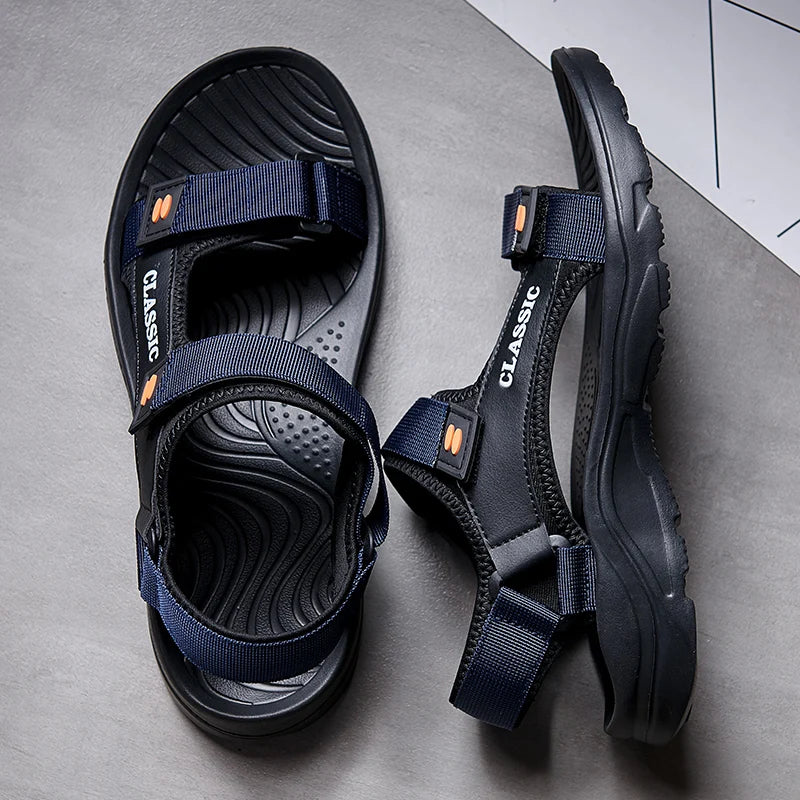 Hommes sandales été loisirs plage vacances sandales hommes chaussures nouvelles baskets d'extérieur mâle rétro confortable sandales décontractées hommes