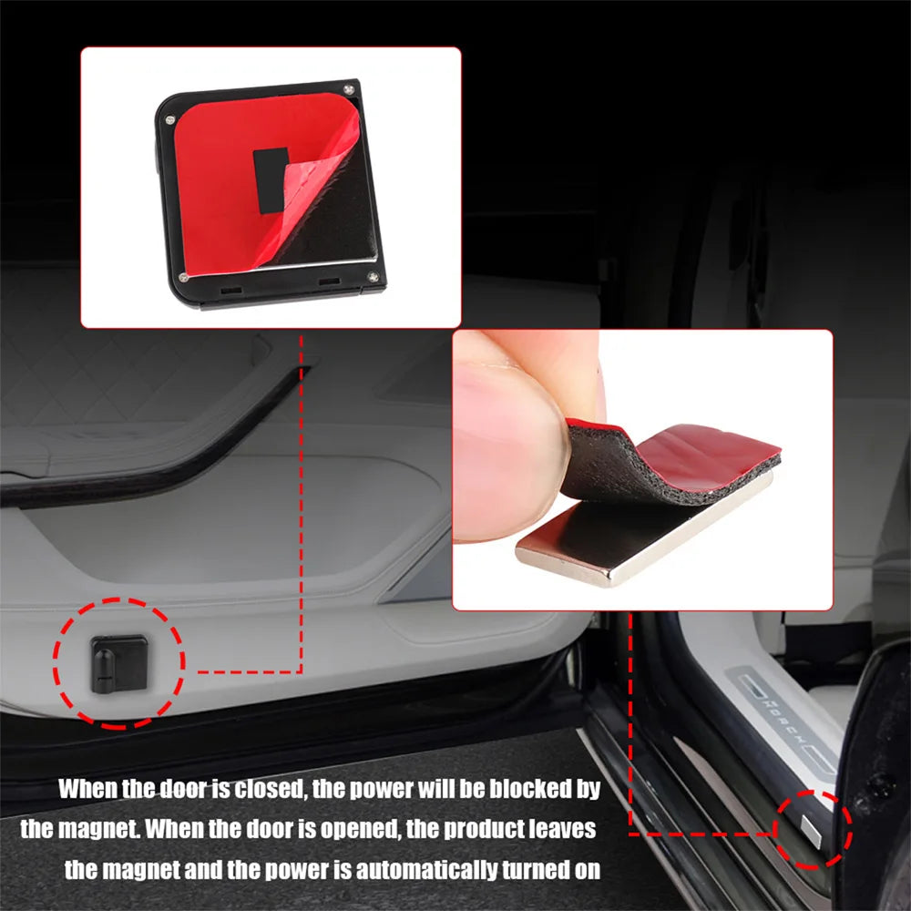Projecteur LED sans fil pour logo de voiture, éclairage de bienvenue sur la portière, lampe de projection de badge pour Peugeot 206 207 208 307 308 107 2008 3008, accessoires