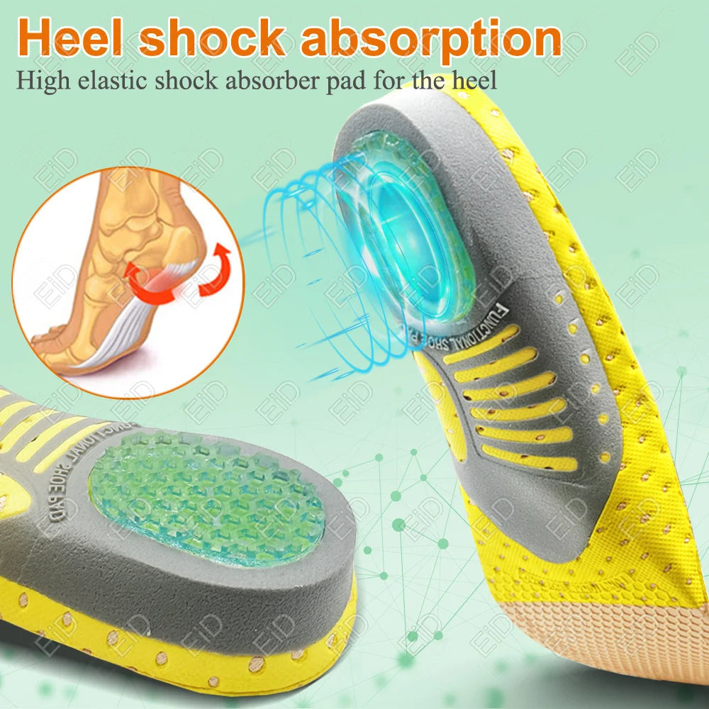 Semelles orthopédiques en gel de qualité supérieure unisexe, pied plat 4WD, semelle de santé pour chaussures, insertion de coussin de soutien de la voûte plantaire pour fasciite plantaire