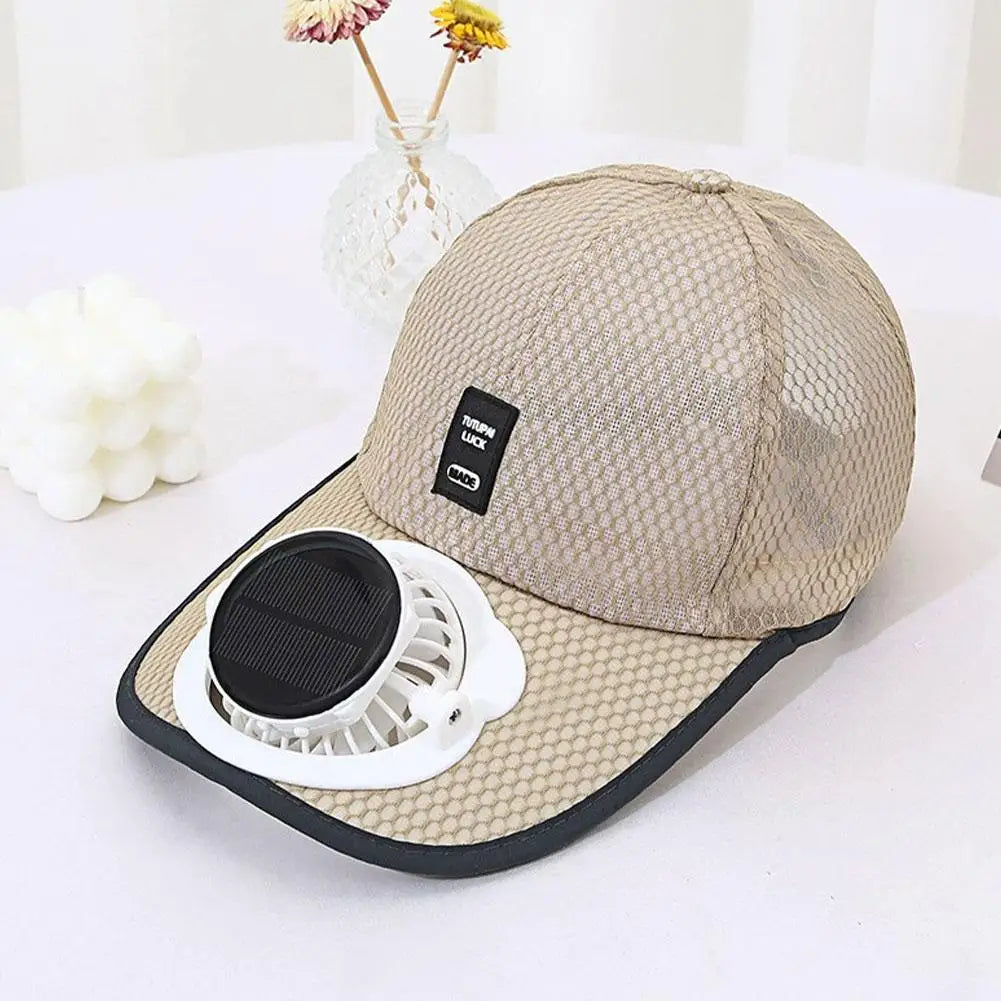 Casquette de baseball solaire d'extérieur avec ventilateur intégré, rechargeable par USB, respirante, protection solaire estivale
