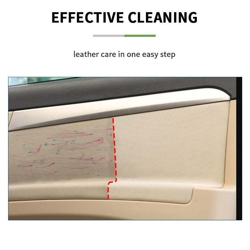 Agent de nettoyage intérieur de voiture, nettoyeur de plafond, cuir, flanelle, tissu tissé, sans eau, outil de nettoyage de tableau de bord automobile polyvalent HGKJ S21