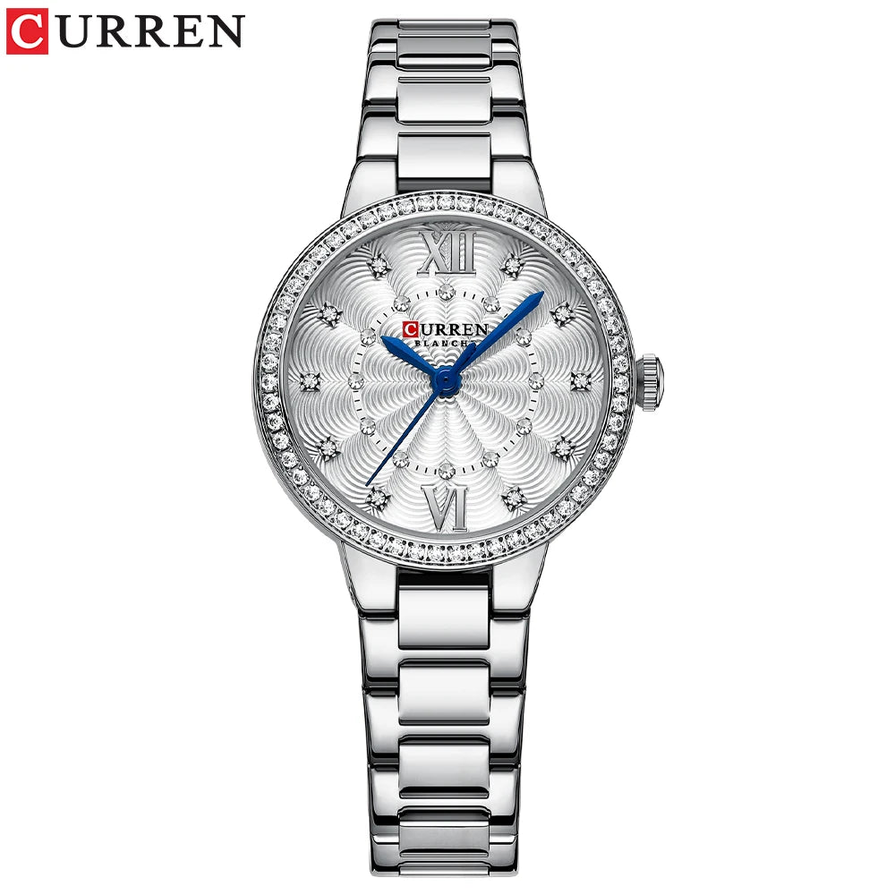 Istro REN-Montres-bracelets à quartz avec bracelet en acier inoxydable pour hommes et femmes, biscuits de luxe, cadran rose, montres à la mode, nouveau