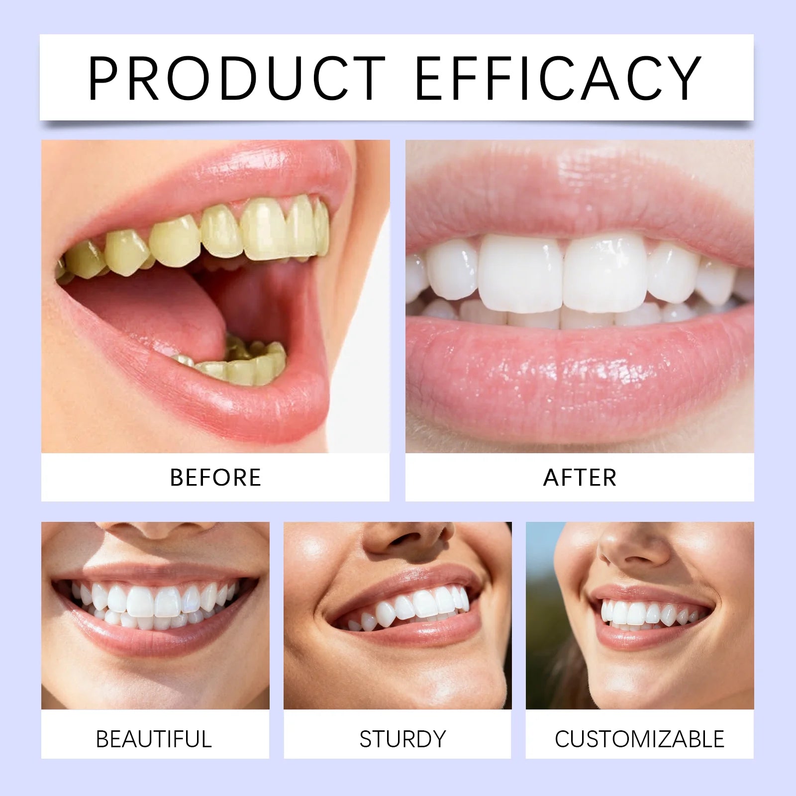 Bandes blanchissantes violettes pour les dents – Hygiène buccale, haleine fraîche mentholée, éclaircissement des dents, soin buccal durable, patchs blanchissants pour les dents
