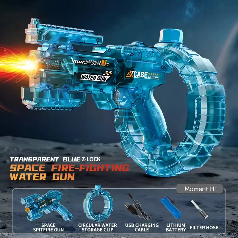 Pistolets à eau électriques de 42 cm pour adultes, haute pression, absorption automatique d'eau, jouets d'été pour la plage et la piscine, cadeaux pour enfants