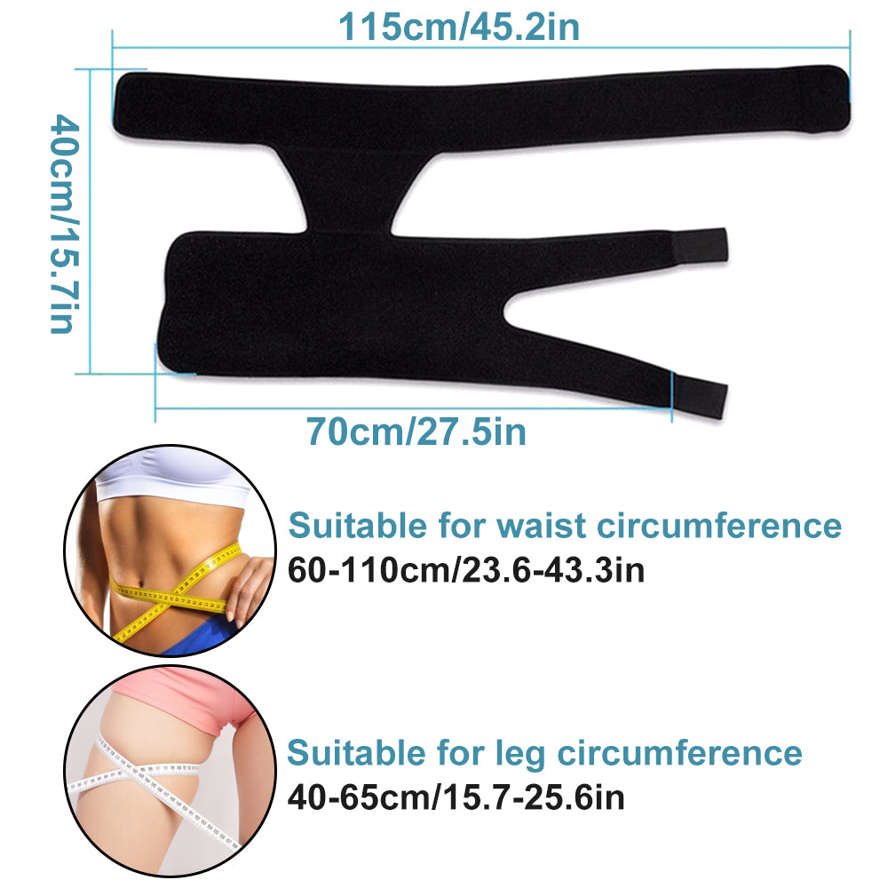 Manchon de compression de cuisse d'orthèse de hanche, enveloppe de compression de tendins de jets et d'aine pour le soulagement de la douleur de la hanche, support pour les remplacements de hanche, sciatique