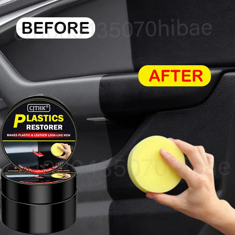 Restaurateur de plastique de voiture retour au noir brillant, produits de nettoyage de voiture, restauration du cuir et du plastique, rénovateur de revêtement de polissage et de réparation automobile