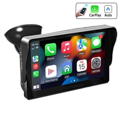 Autoradio 7 pouces lecteur vidéo multimédia sans fil Carplay et sans fil Android Auto Portable GPS Navi écran tactile universel