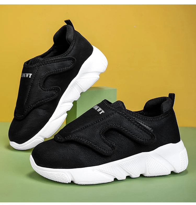 Chaussures pour personnes âgées diabétiques avec fermeture à crochet et boucle pour pieds larges, baskets orthopédiques légères pour œdèmes avec soutien de la voûte plantaire haute