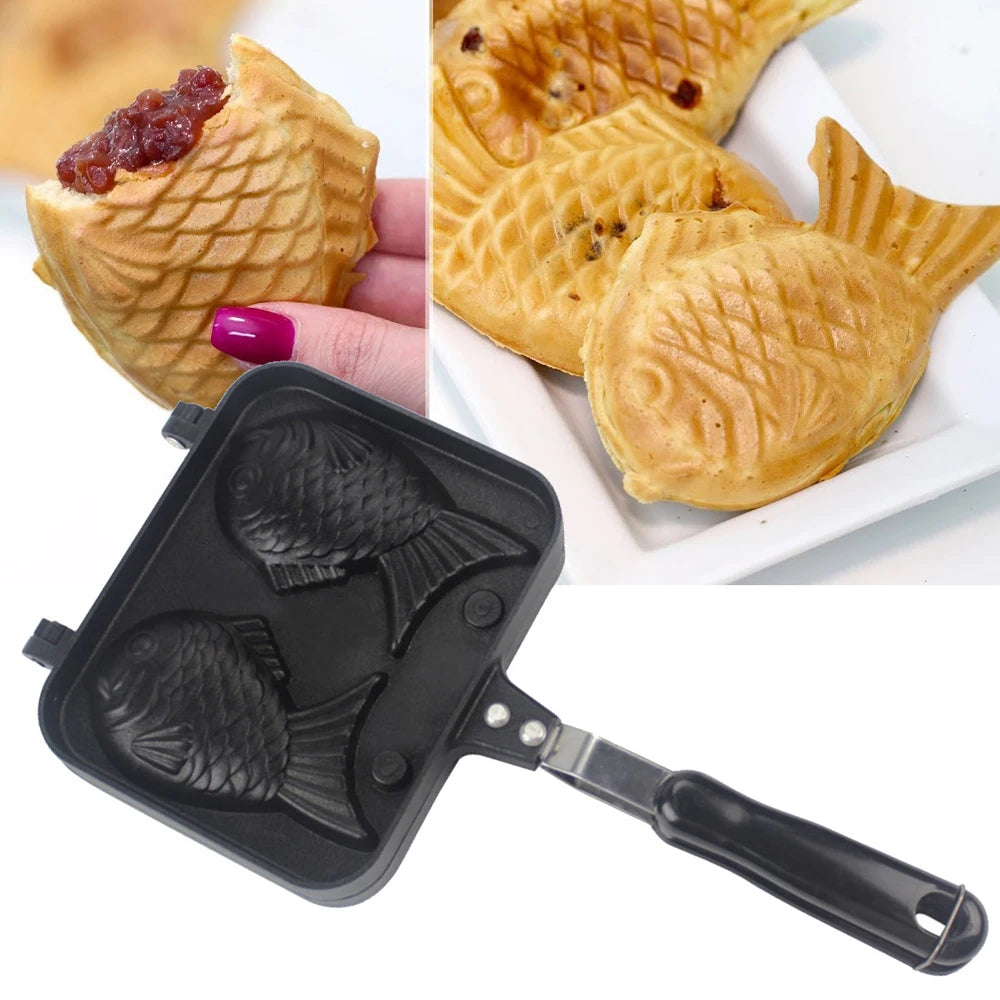 Moule à gaufres en forme de poisson japonais, moule à gâteau Taiyaki 2/4, moules à gâteaux, cuisson de desserts, cuisine pour bricolage à la maison