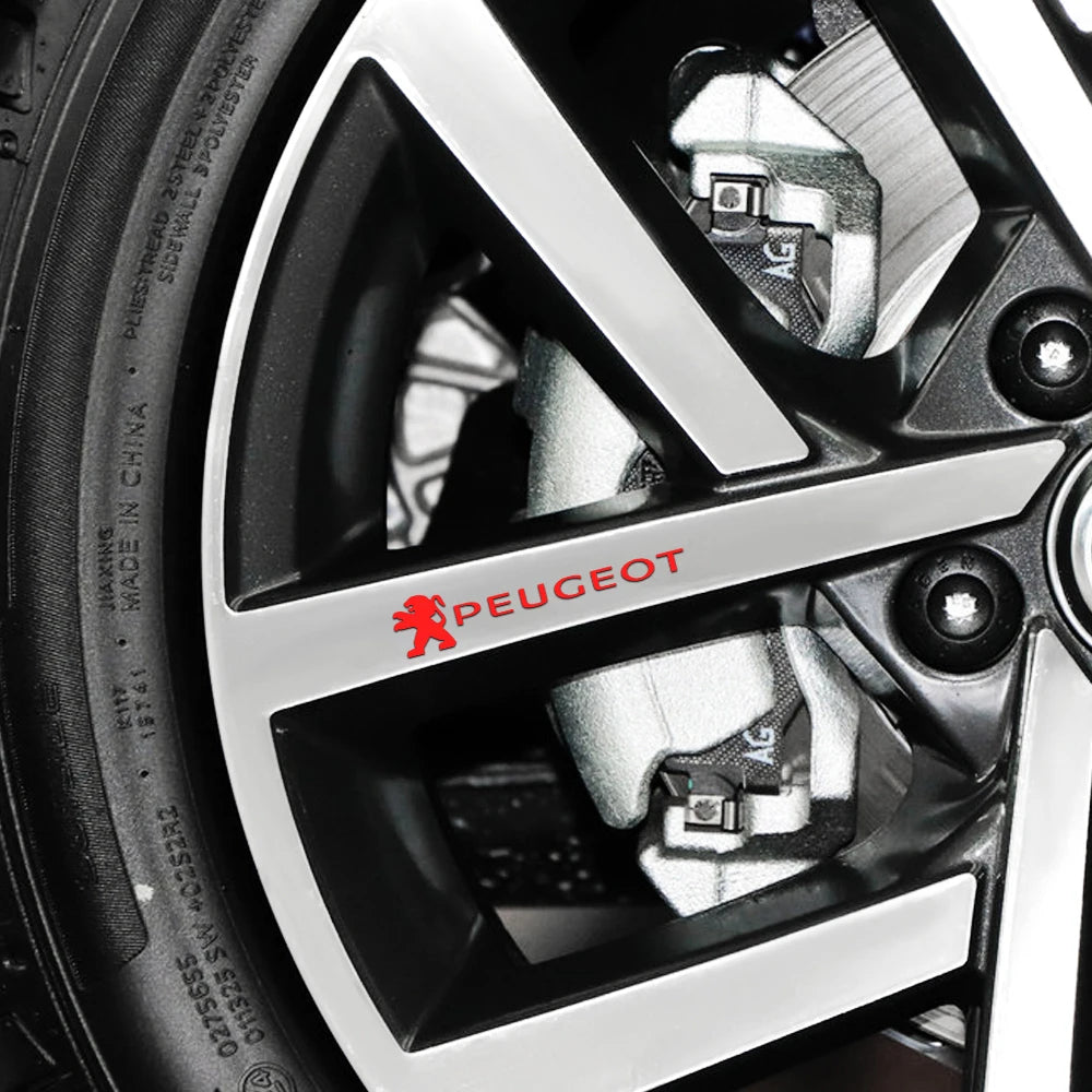 Autocollants réfléchissants en vinyle pour poignée de porte de voiture, 4 pièces, miroir d'essuie-glace, style pour Peugeot 208 2012 ~ 2018 308 2014 ~ 2021 2008