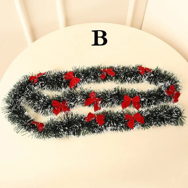 Guirlande de ruban pour décoration de réveillon de noël, 2M, hauts de Bar, arbre de noël, ornements de cuisine, accessoire de décoration pour fête de mariage et noël