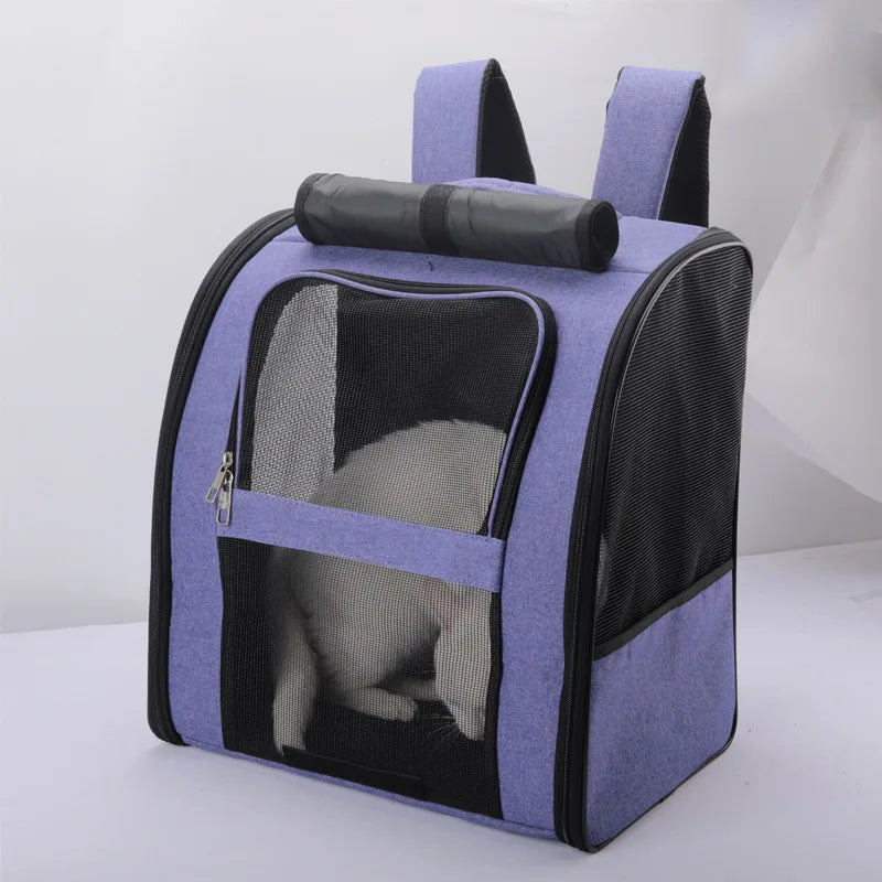 Sacs à dos pour animaux de compagnie, sac à bandoulière respirant pour l'extérieur, pour petits chiens et chats, sac à dos pliable de voyage Portable, fournitures pour animaux de compagnie