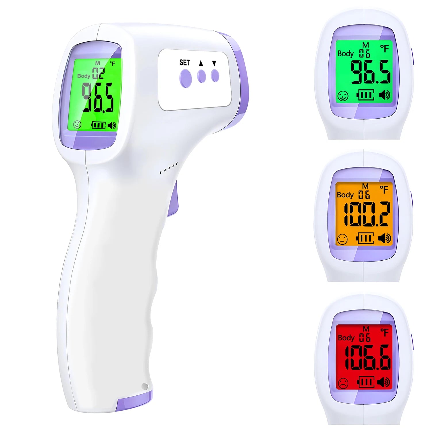 Thermomètre infrarouge numérique front corps thermomètres de fièvre sans contact ou oxymètre de pouls de doigt portable médical oxygène sanguin