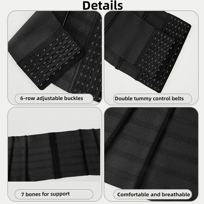 Shapewear femmes Corset taille formateur corps Shaper Double ventre contrôle minceur gaine ventre plat réducteur ceintures Cincher