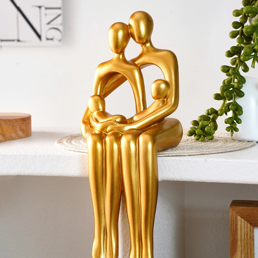 Ornements de bureau d'entrée de salon créatifs et intéressants pour une famille de quatre décorations modernes en forme de caractère abstrait