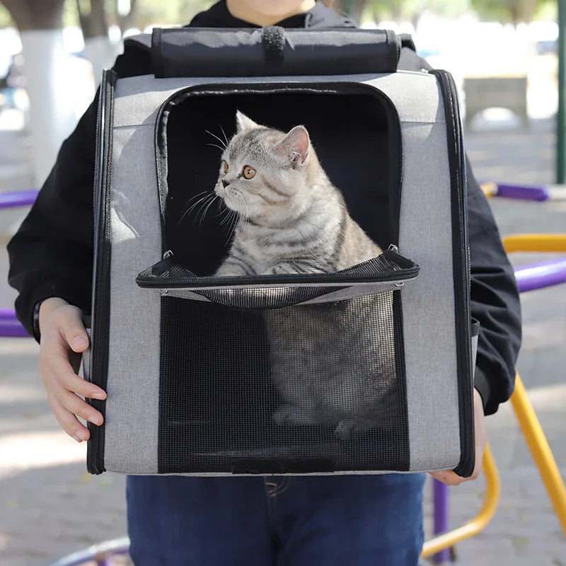 Sacs à dos pour animaux de compagnie, sac à bandoulière respirant pour l'extérieur, pour petits chiens et chats, sac à dos pliable de voyage Portable, fournitures pour animaux de compagnie