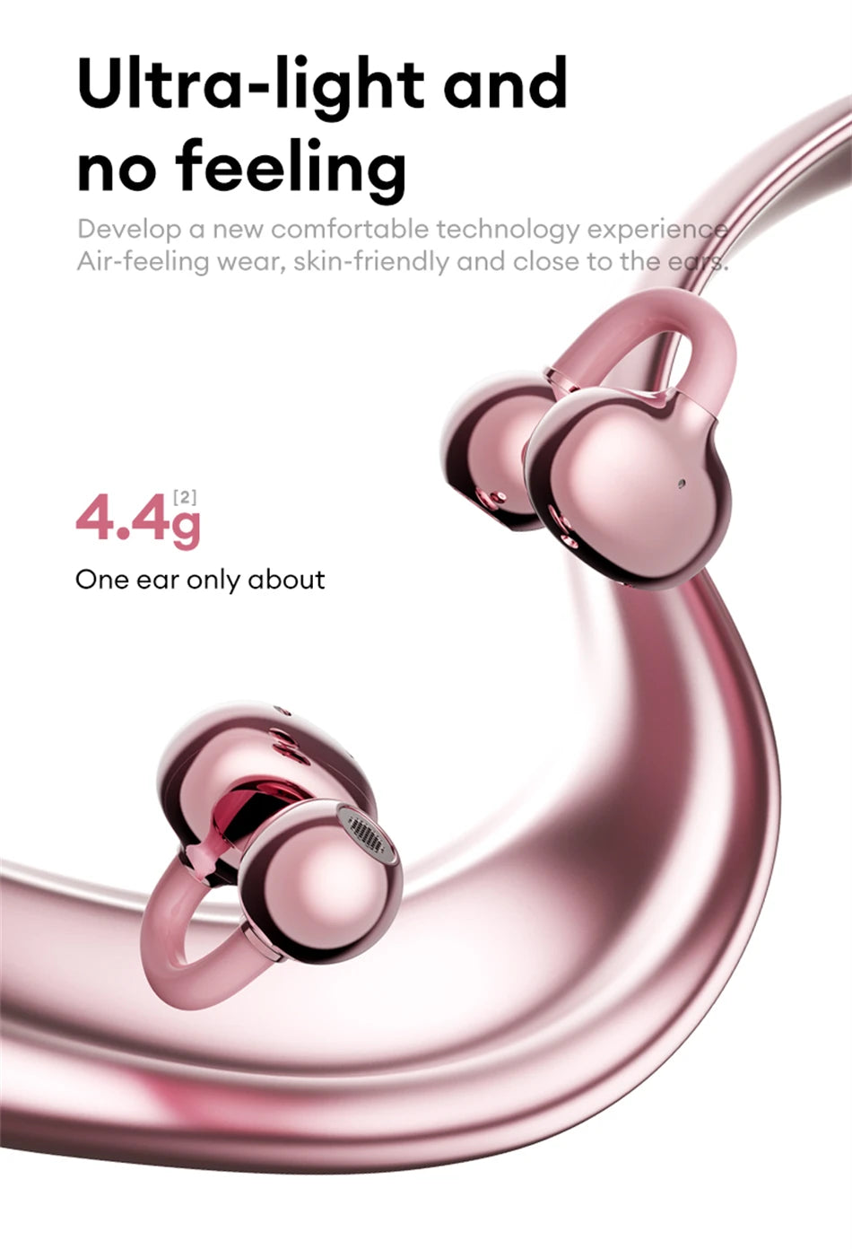 Casque sans fil Bluetooth 6.0 Lenovo LE302, longue durée de vie de la batterie, écouteurs sportifs à clip d'oreille, écouteurs stéréo HIFI à réduction de bruit