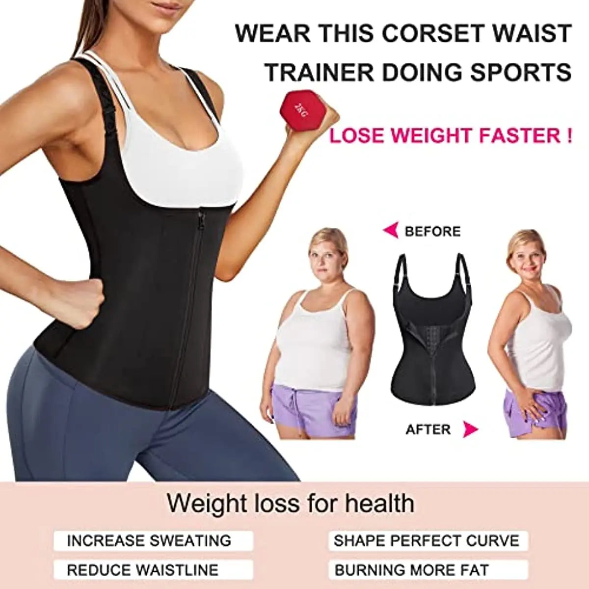 Corset d'entraînement à la taille pour femme, ceinture de sport amincissante, gaine en néoprène, haut précieux de sauna