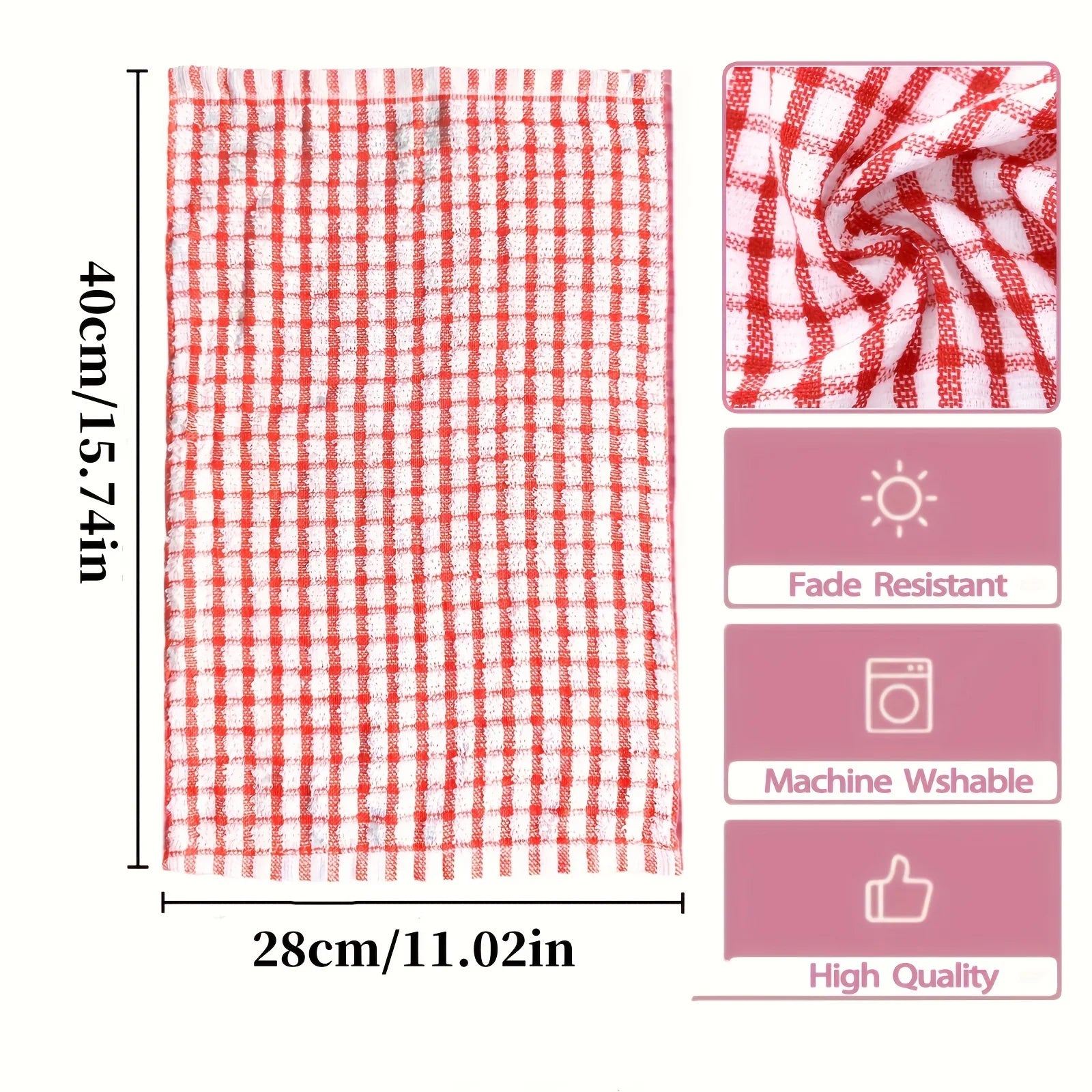 Serviettes absorbantes à carreaux
