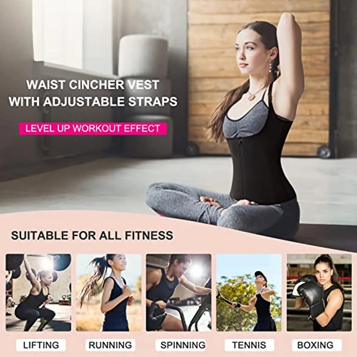 Corset d'entraînement à la taille pour femme, ceinture de sport amincissante, gaine en néoprène, haut précieux de sauna
