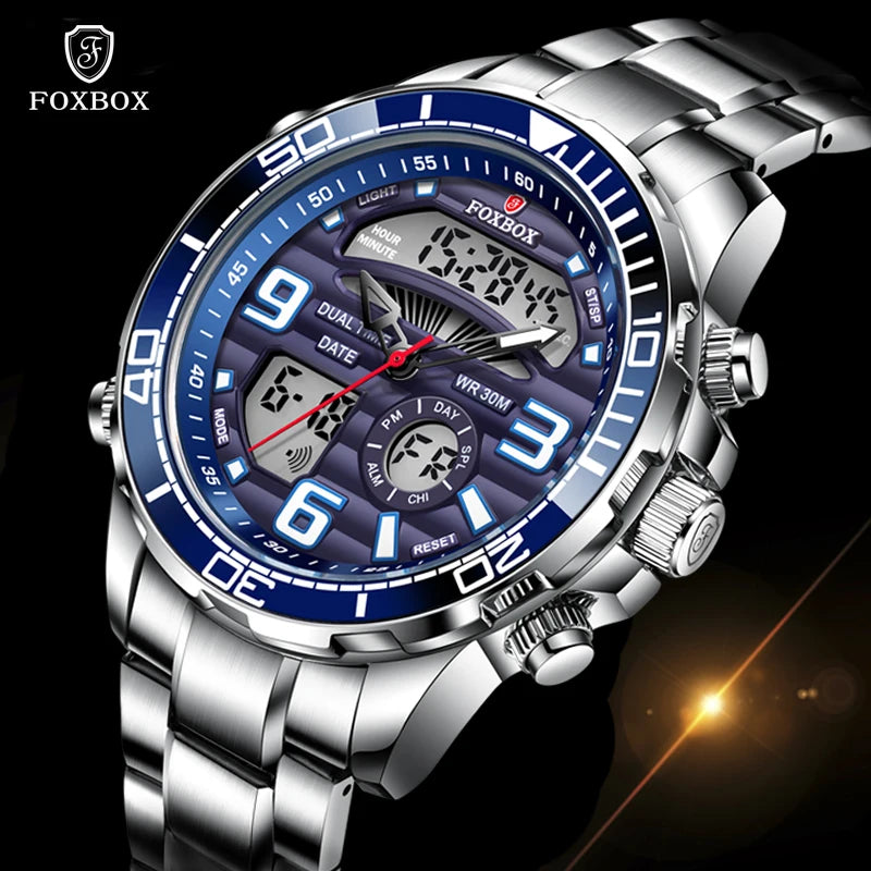 LIGE-Montre-bracelet à quartz pour homme, marque de luxe supérieure, sport, militaire, chronographe, date, numérique, horloge