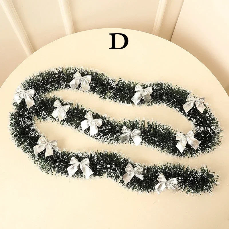 Guirlande de ruban pour décoration de réveillon de noël, 2M, hauts de Bar, arbre de noël, ornements de cuisine, accessoire de décoration pour fête de mariage et noël