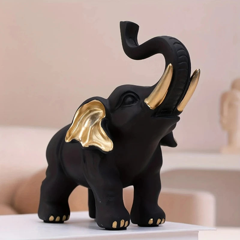Décoration éléphant figurine en bois grainé édition collector