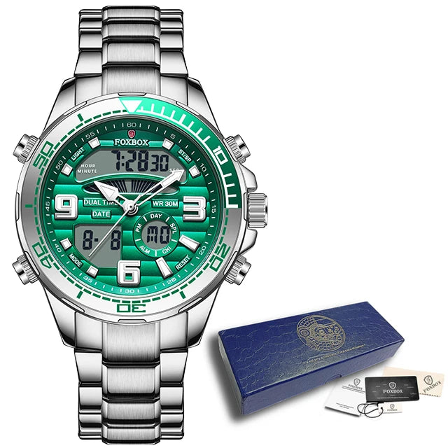 LIGE-Montre-bracelet à quartz pour homme, marque de luxe supérieure, sport, militaire, chronographe, date, numérique, horloge