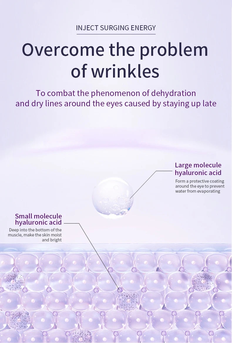 O'CHEAL Anti-rides Anti cernes crème pour les yeux rouleau masseur hydratant sacs pour les yeux Anti-âge acide hyaluronique soins de la peau des yeux
